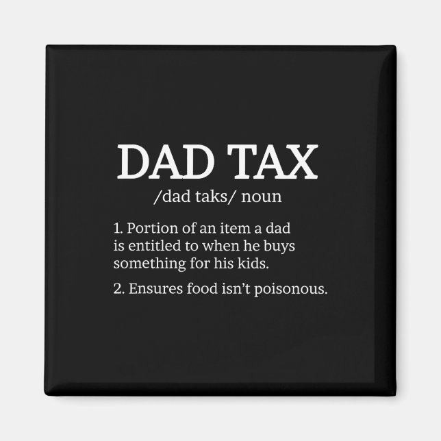 Tax Definition Apparel Best Dad Definition  Magnet (Front)