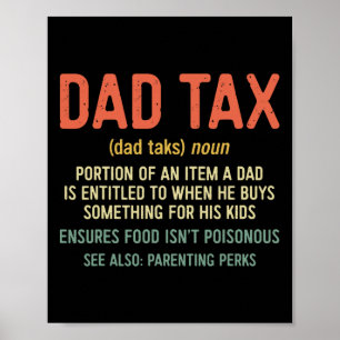 Tax Definition Father's Day Shirt 2 Poster