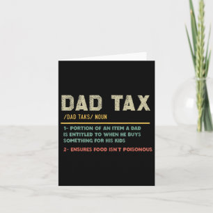 Tax Definition Funny Father's Day Dad Joke Card