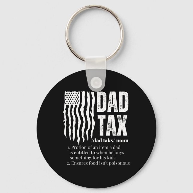 Tax Definition Men Funny Father's Day  Key Ring (Front)
