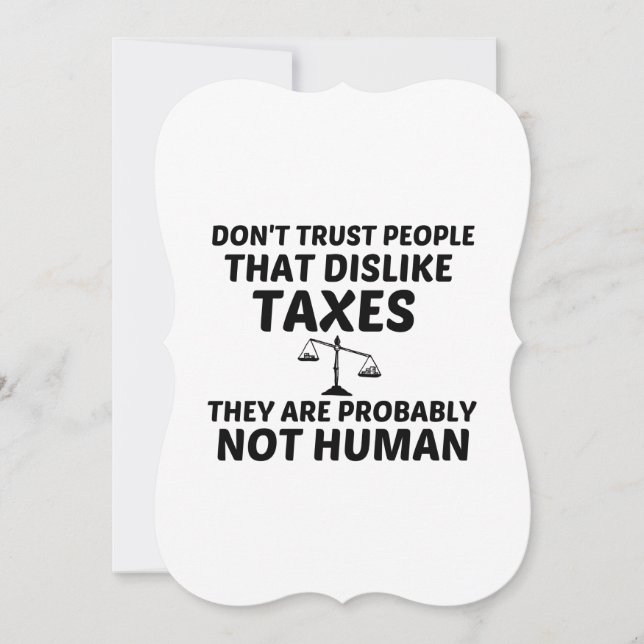 TAX DISLIKE NOT HUMAN ANNOUNCEMENT (Front)