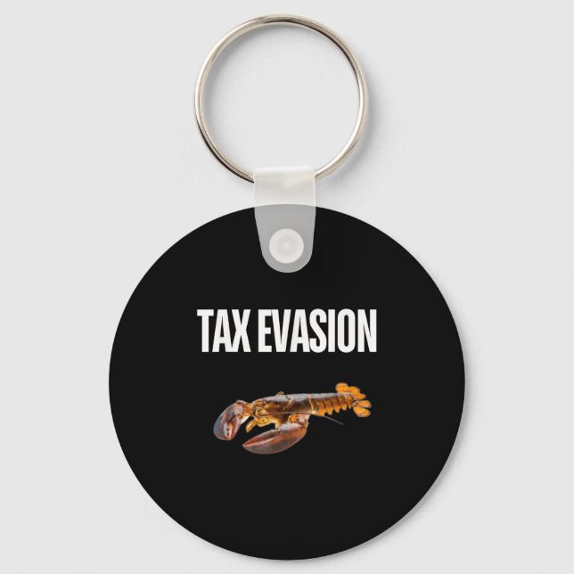 Tax Evasion Lobster Funny Sarcasm Oddly Weird Spec Key Ring (Front)