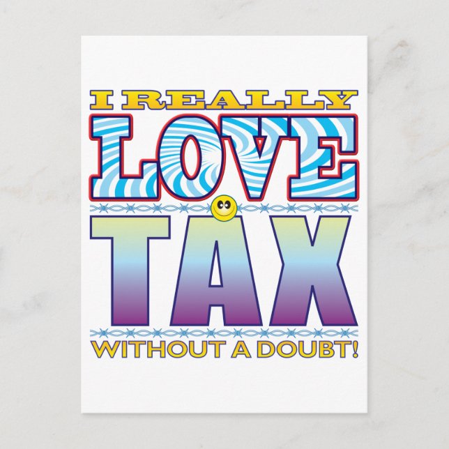 Tax Love Face Postcard (Front)