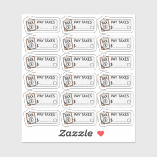 Tax Payment Labels Bill Due Date Reminder Planner 