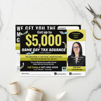 Tax Preparation Preparer Editable E-file Flyer Program
