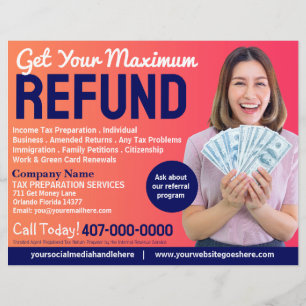 Tax Preparation (Preparer) Refund Flyer