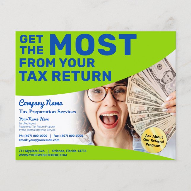 Tax Preparation (Preparer) Refund Flyer (Front)