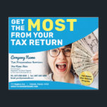 Tax Preparation (Preparer) Refund Flyer<br><div class="desc">These professional attention grabbing customisable tax preparation refund flyer templates are great for the small tax preparation/accountant business.</div>