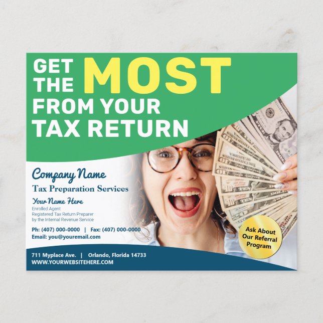 Tax Preparation (Preparer) Refund Flyer (Front)