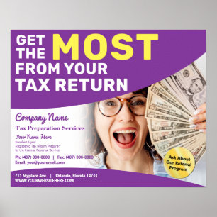 Tax Preparation (Preparer) Refund  Poster