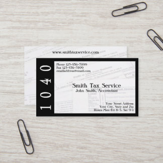 Tax Preparer Accountant Business Card