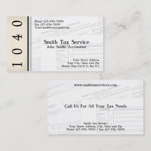 Tax Preparer Accountant Business Card