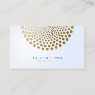 Tax Preparer Business Card Circle Dots Motif