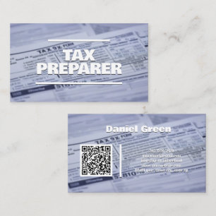 Tax Preparer Custom QR Business Card