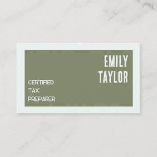 Tax Preparer Custom QR Business Card