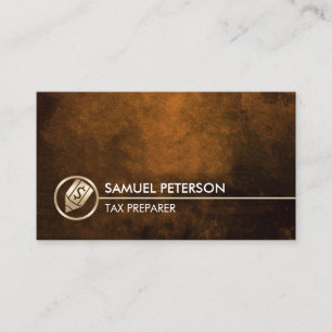 Tax Preparer Faux Gold Dollar Pen Icon Finance Business Card