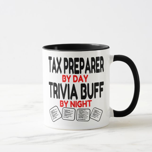 Tax Preparer Loves Playing Trivia  Mug (Right)