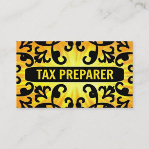 Tax Preparer Sunshine Damask Business Card