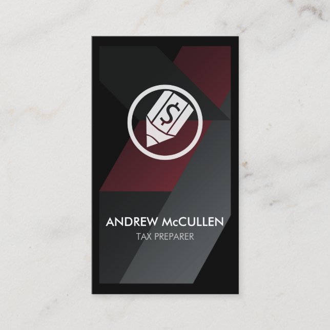 Tax Preparer Taxation  Business Card (Front)