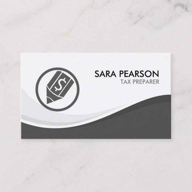 Tax Preparer Taxation Finance Financial Business Card (Front)