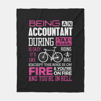 Tax Season CPA Accountant Tax Preparers Fire Gift Fleece Blanket