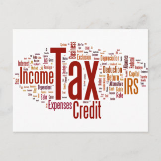 Tax season is here postcard