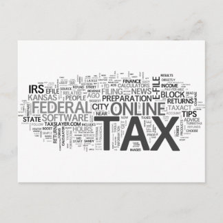 Tax season postcard
