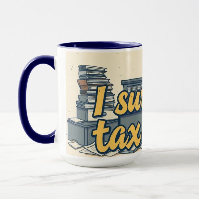 Tax Season Survival Funny Accountant Coffee Mug (Left)
