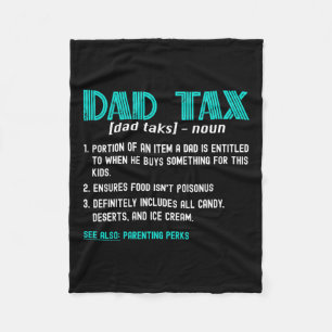 Tax Shirt Funny Dad Tax Definition Father's Day Fleece Blanket