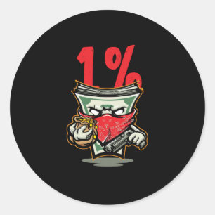 Tax The 1% Classic Round Sticker