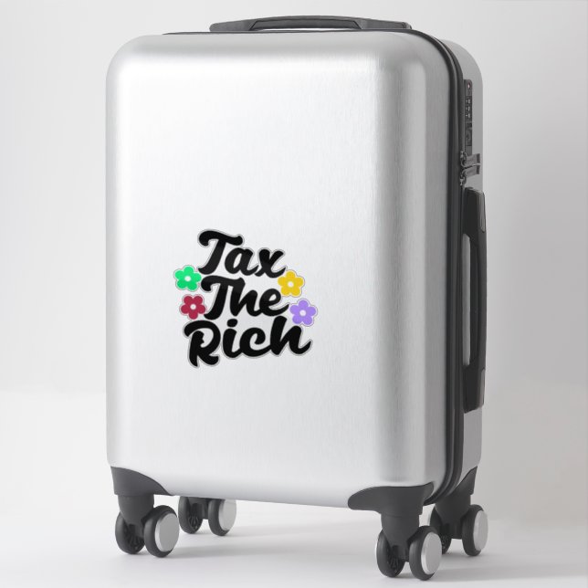 Tax The Rich - Anti-Capitalist Sticker (Suitcase)