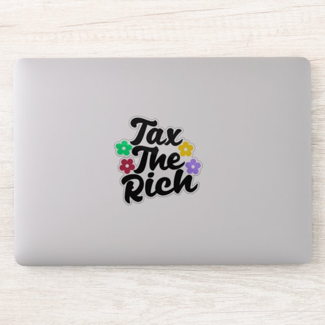 Tax The Rich - Anti-Capitalist Sticker (Computer)