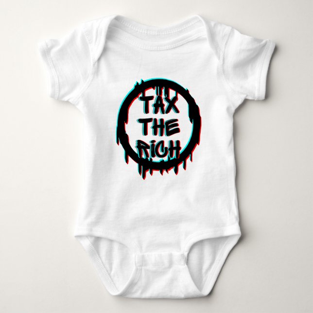 Tax The Rich Original Baby Bodysuit (Front)