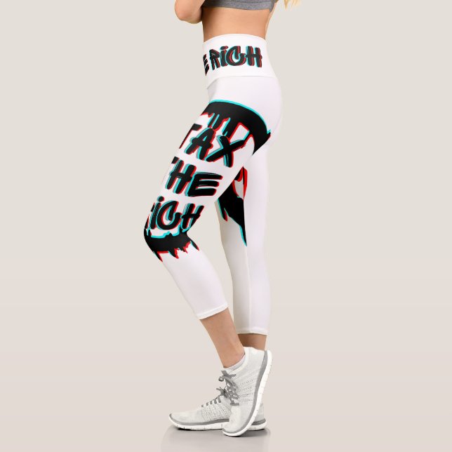 Tax The Rich Original Capri Leggings (Left)
