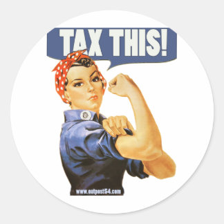 TAX THIS CLASSIC ROUND STICKER
