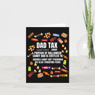 Tax Trick Or Treat Candy Funny Sarcastic Halloween Card