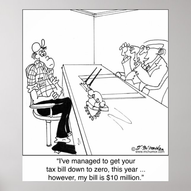 Tax Zero, CPA Bill $10 Million Poster (Front)