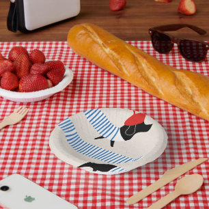 Taxa in Paris minimalism Paper Plate