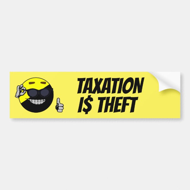 Taxation Is Theft Bumper Sticker (Front)