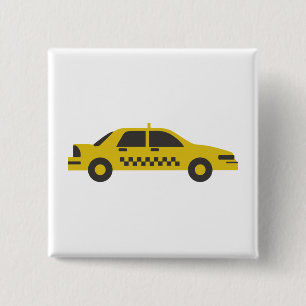 Taxi 15 Cm Square Badge