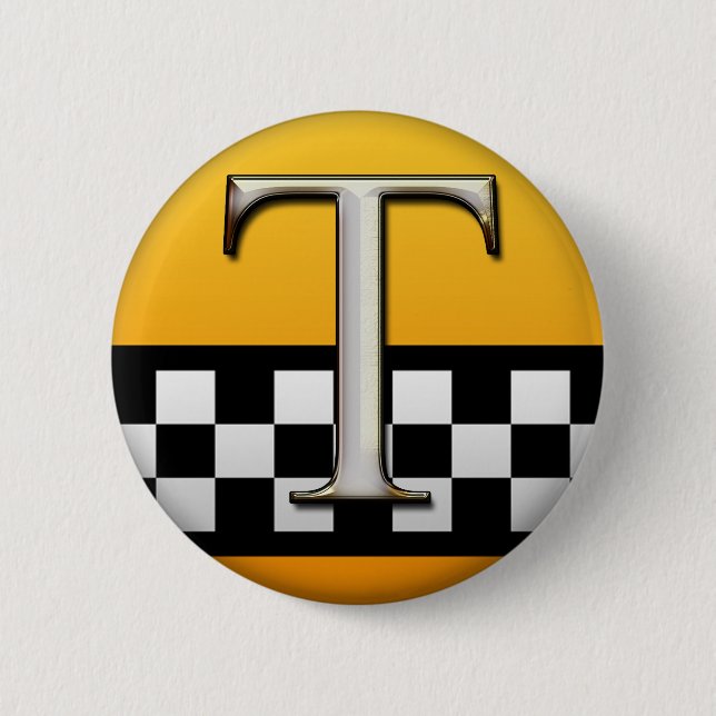 TAXI 6 CM ROUND BADGE (Front)