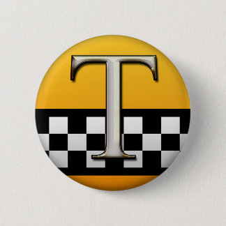 TAXI 6 CM ROUND BADGE