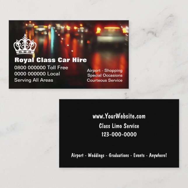 Taxi Business Cards (Front/Back)