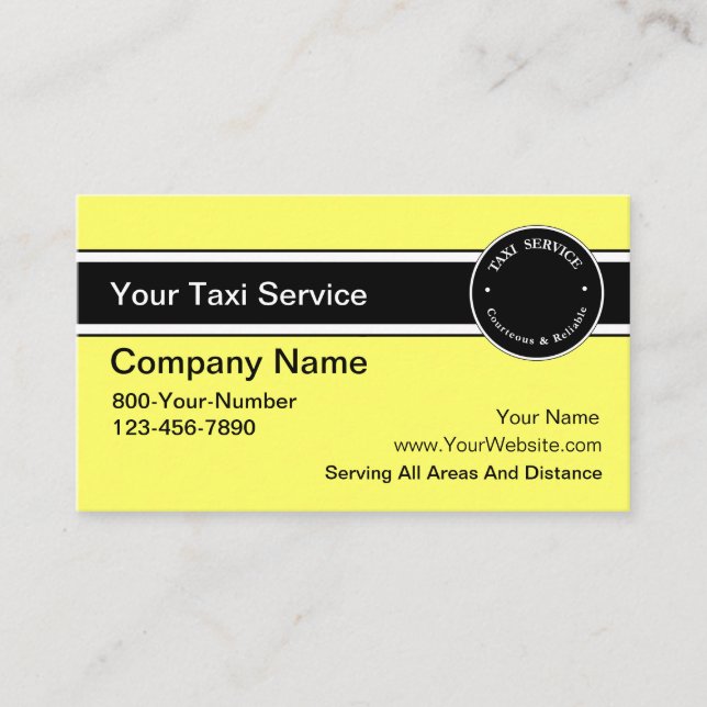 Taxi Business Cards (Front)