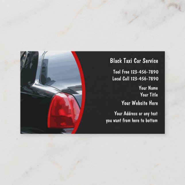 Taxi Business Cards (Front)