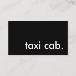 taxi cab. business card
