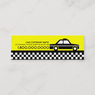 taxi cab mini business card
