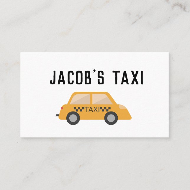 TAXI CAB Personalised Business Cards (Front)