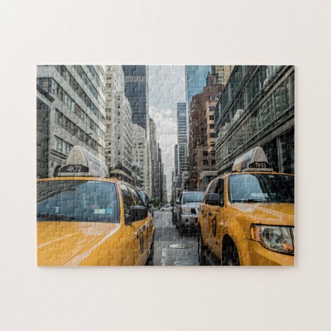 Taxi Cabs of New York. Jigsaw Puzzle (Horizontal)
