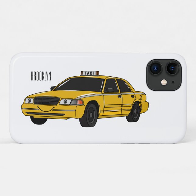 Taxi cartoon illustration Case-Mate iPhone case (Back (Horizontal))